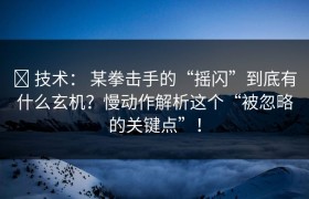 ✅ 技术： 某拳击手的“摇闪”到底有什么玄机？慢动作解析这个“被忽略的关键点”！