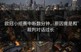 欧冠小组赛中断数分钟，原因竟是和裁判对话过长