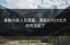 曼联内部人员透露：其实队内讨论方向完全反了