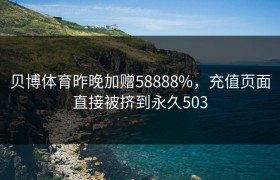 贝博体育昨晚加赠58888%，充值页面直接被挤到永久503