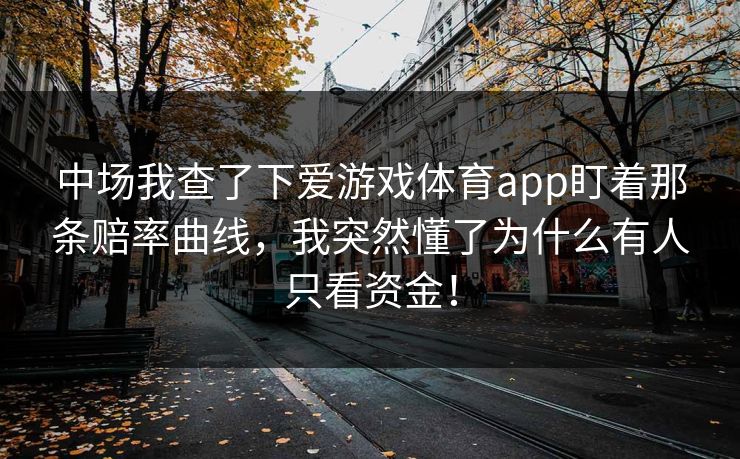 中场我查了下爱游戏体育app盯着那条赔率曲线，我突然懂了为什么有人只看资金！